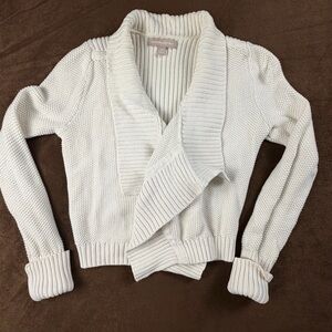 Banana Republic Off-White Ribbed Cardigan